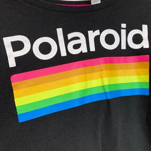 Polaroid Cropped Black Tee - Picture 4 of 6